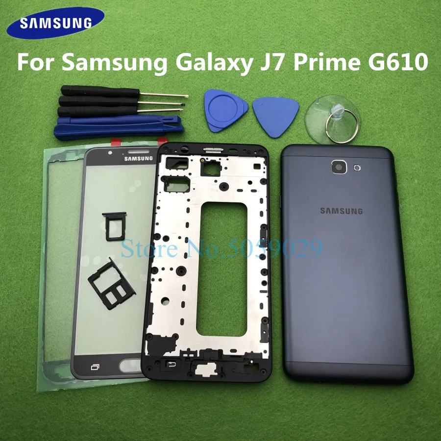 Для Samsung Galaxy J7 Prime On7 2016 G610 G610F полный корпус ободок средняя рамка задняя крышка