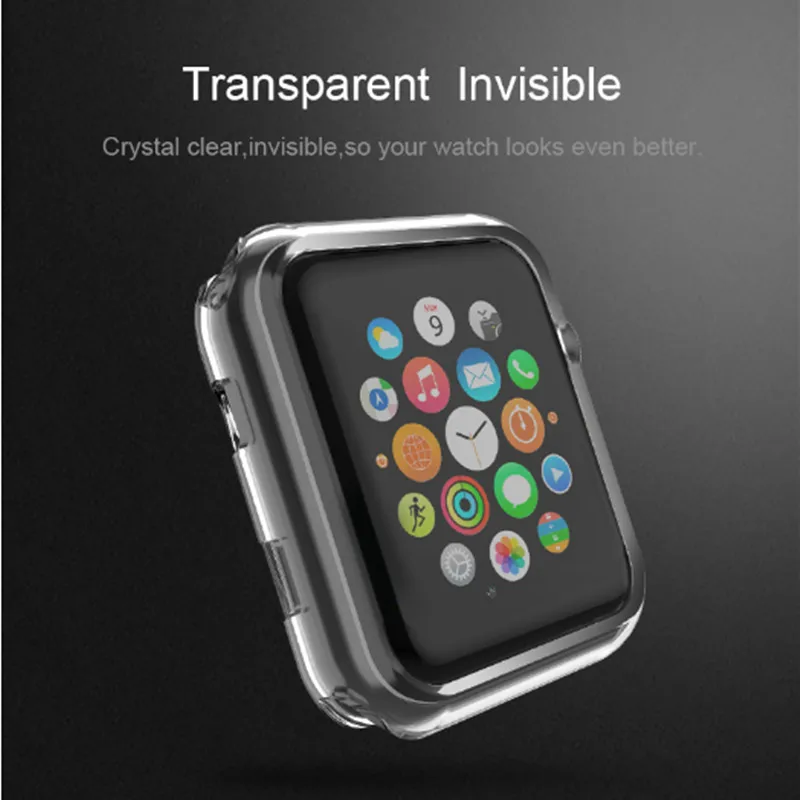 Shell for Apple Watch Series 3 2 Soft Transparent Case Ultra Thin Clear Protective Cover Protection Smart Bumper |
