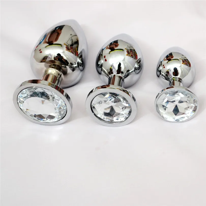 Sex Toys Massage Body Plug Anal Acier toys Berg Crystal Silver Colour Metal Backyard Stainless Steel Hitch #4A25 |