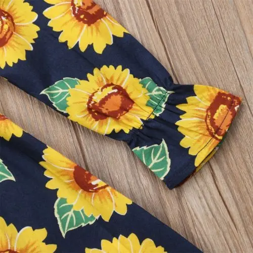 Kids Toddler Baby Girls Party Princess Dress Sunflower Tutu Dresses Clothes pudcoco baby kids todder floral casual dress | Детская
