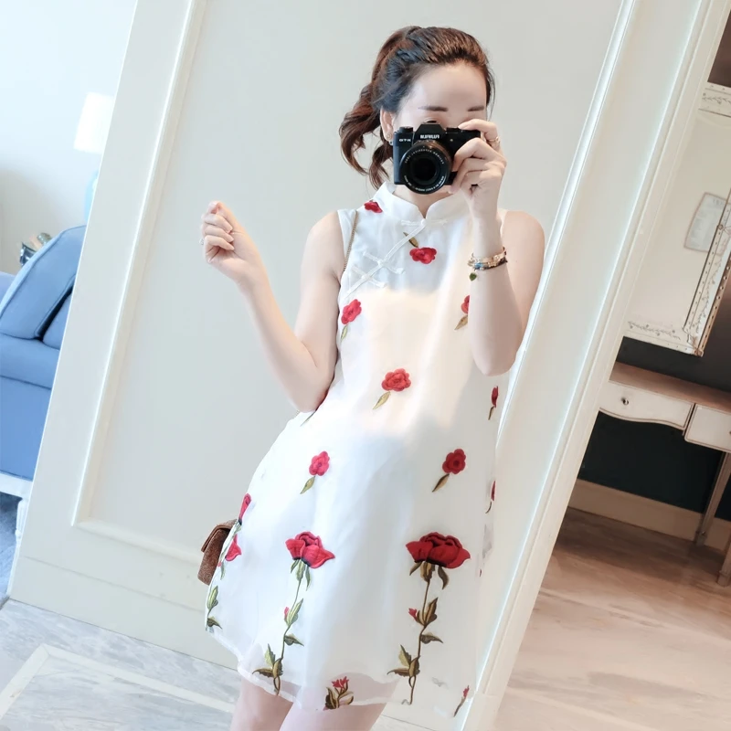 Cheongsam Средства ухода за кожей для будущих мам Одежда беременных Платья женщин