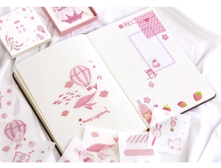 XINAHER 50sheets/Bag sea animals flower plant life paper sticker package DIY diary decoration sticker album scrapbooking