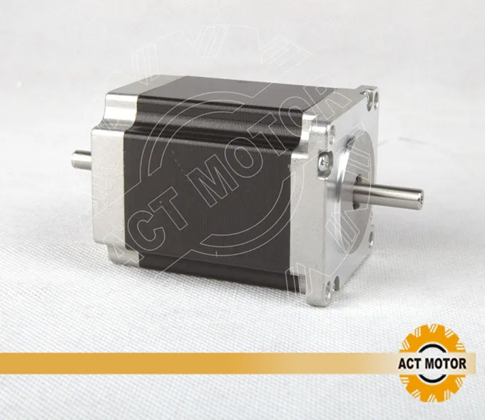 

ACT Motor 1PC Nema23 Stepper Motor 23HS8630B Dual Shaft 6-Lead 270oz-in 76mm 3.0A CE ISO ROHS US CA UK DE FR IT JP Free