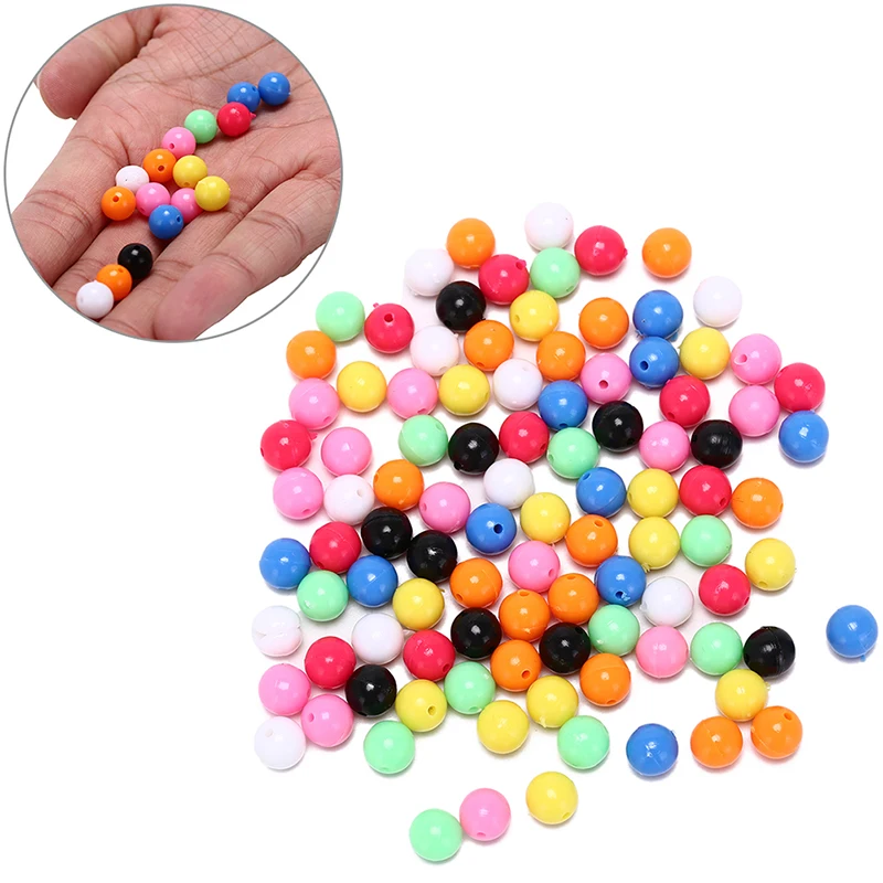 Пластиковые бусины для блесна спиннинга разноцветные 100 шт. 6 мм 8 | Спорт и