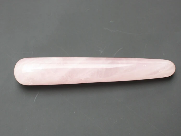 Natural crystal rose quartz face massage wand pleasure body |