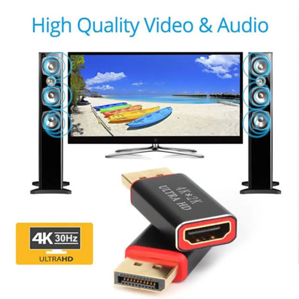 HDTV 1080 интерфейс кабель адаптер конвертер DP папа в HD мультимедийный черный| |