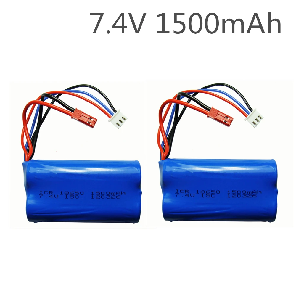 

2Pcs 7.4V 1500mAh 18650 Rechargeable Lipo Battery 2S for Double Horse 9118 MJX F45 RC Helicopter Drone Parts 2S Lipo Battery