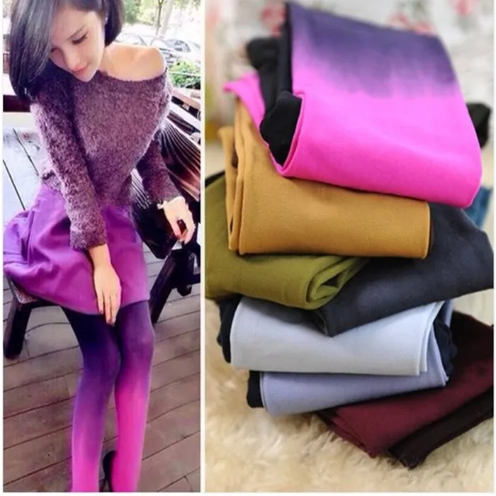 Новинка 120D бархатные японские колготки с эффектом омбре пикантные бесшовные