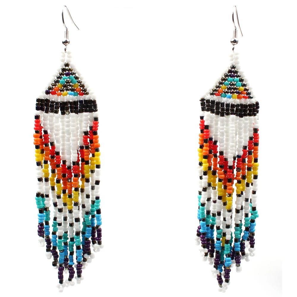 Женские серьги подвески с бахромой в этническом стиле|bohemian drop earrings|bohemian earringsearrings