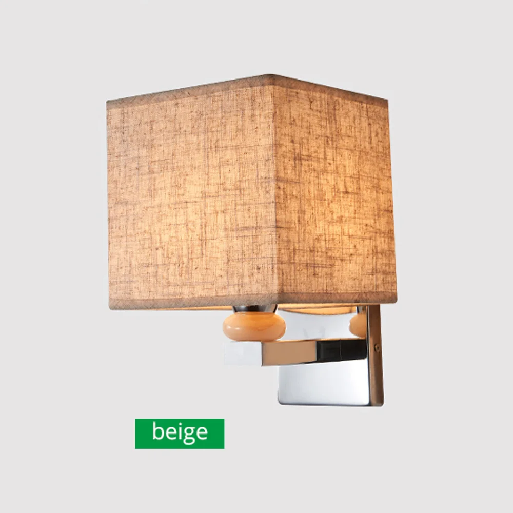 Beige Бра, лампа, лампа для зеркала, светильник для ванной комнаты, настенный светильник s с переключателем USB E27, лампа, настенные лампы, прикроватный светильник для чтения в помещении - Цвет абажура: Beige