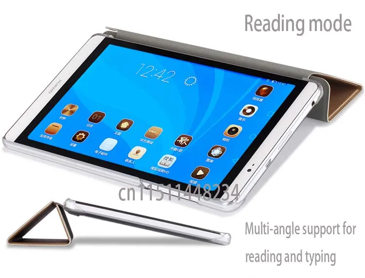 Тонкий чехол из искусственной кожи для Huawei MediaPad T3 8 0 &quotKOB L09 откидная крышка с