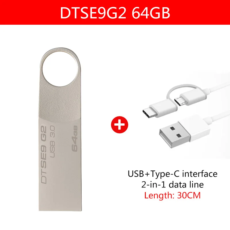 64GB-ZM-02 Kingston USB 64 GB DataTraveler USB флэш-накопитель 3,0 флешки U Stick DTSE9G2 флеш-накопитель металлический 64 GB флэш-память - Цвет: 64GB-ZM-02