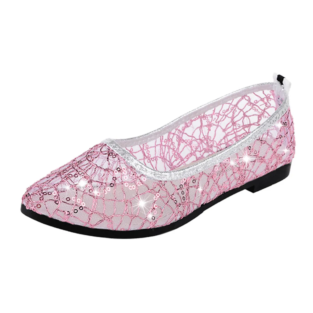 Pink Повседневные туфли-лодочки; женская обувь с круглым носком, украшенная кристаллами; женские свадебные туфли;#1220 - Цвет: Pink