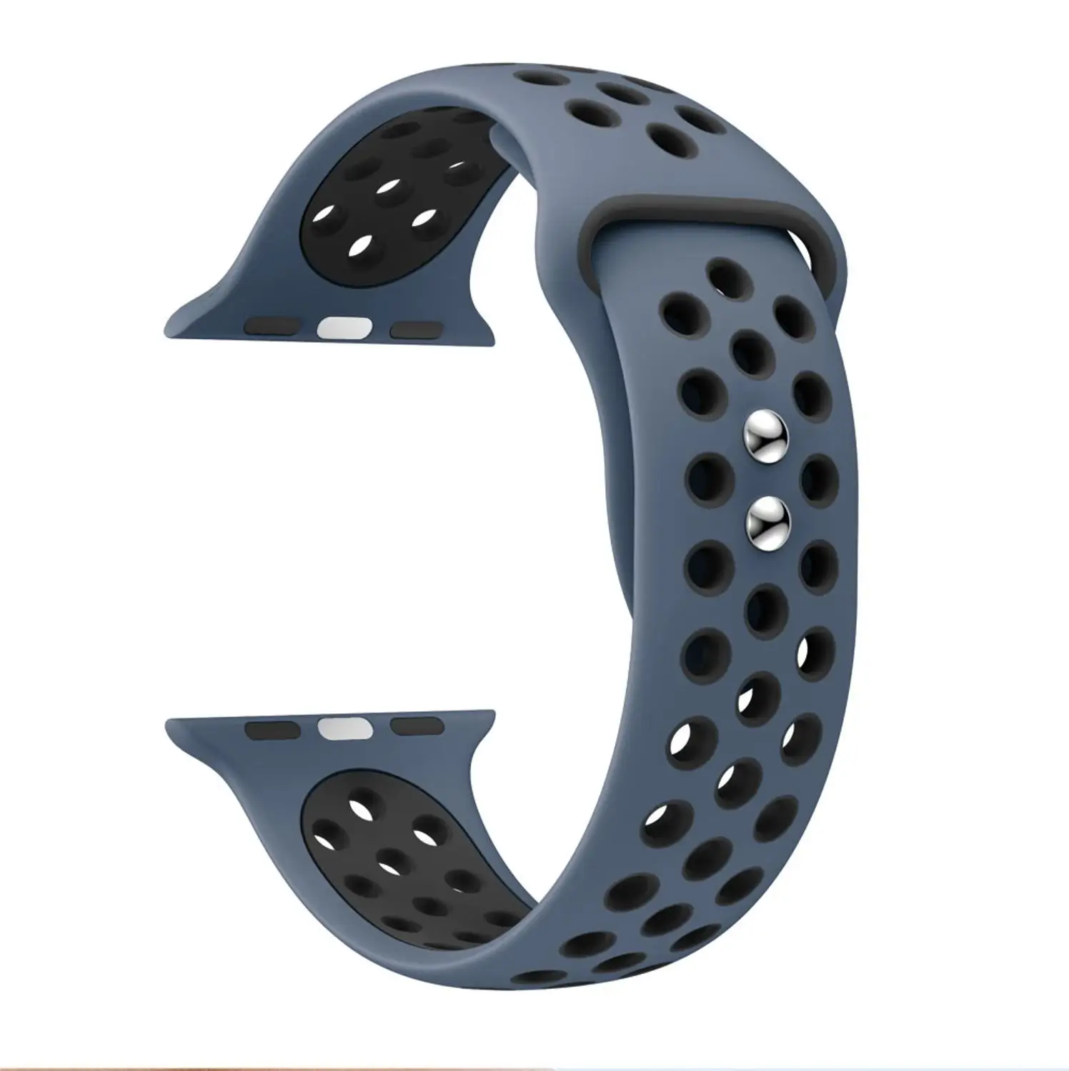 Dark Blue Black Удлиненный силиконовый сменный спортивный ремешок для Apple Watch Band 38 мм 40 мм 42 мм 44 мм браслетный ремешок для часов для iWatch Series 4/3/2/1 - Цвет ремешка: Dark Blue Black