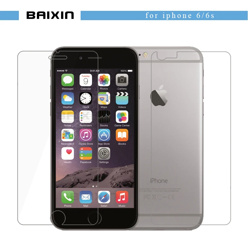 Baixin передняя + задняя Премиум Закаленное стекло для iPhone 6 6s 9H против царапин