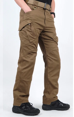 Брюки-карго IX9 City мужские тактические, армейские штаны в стиле милитари, Стрейчевые хлопковые брюки с карманами, в стиле милитари, для пейнтбола, повседневные