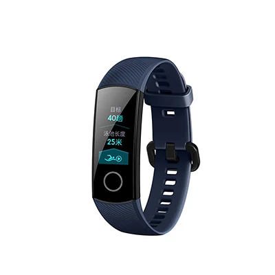 Blue huawei Honor Band 4, фитнес-трекер, 5 АТМ, водонепроницаемые Смарт-часы, Band 4, браслет, умные часы для iPhone 11, 7, 8 Plus - Цвет: Blue