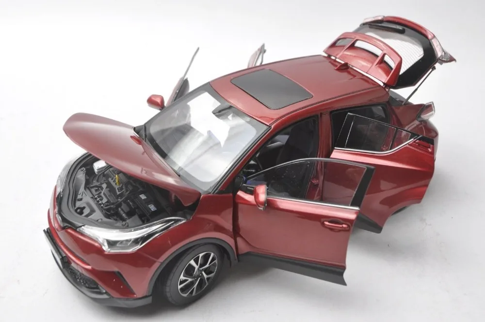 1:18 литье под давлением модель для Toyota C-HR все красные и синие Interier Игрушечная машина из сплава миниатюрная коллекция подарки CHR C HR