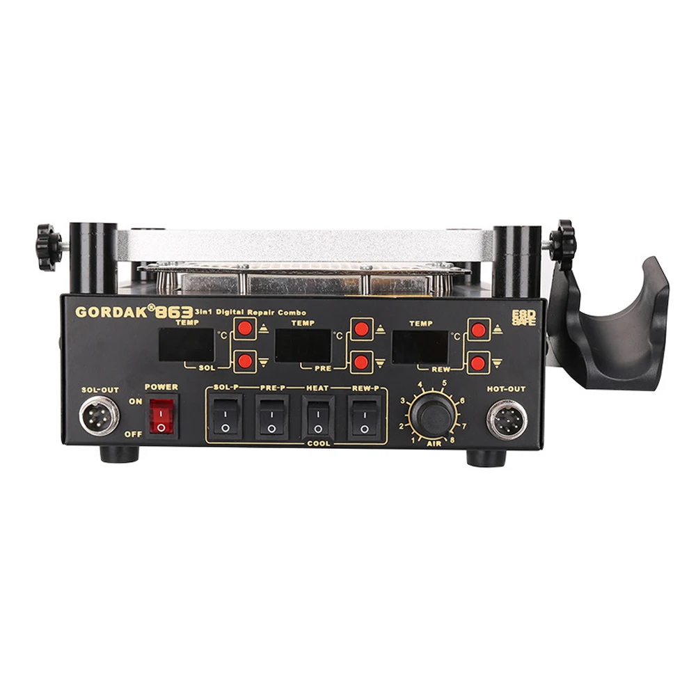 Паяльная станция BGA Rework 3 в 1 Электрический паяльник Digita тепловая пушка с горячим