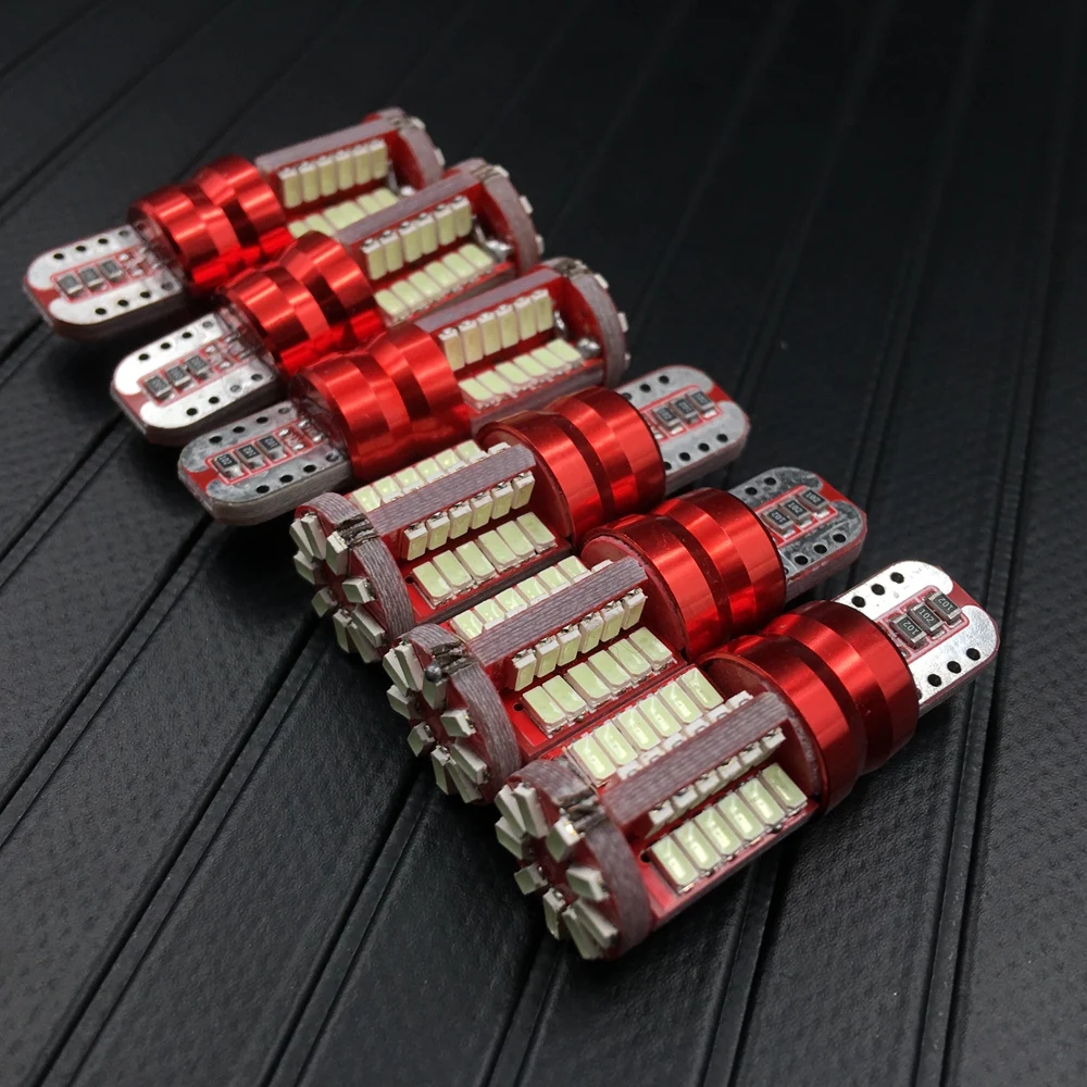 6 шт. T10 168 192 W5W 57 SMD 3014 Светодиодный Canbus без ошибок габаритный автомобильный фонарь