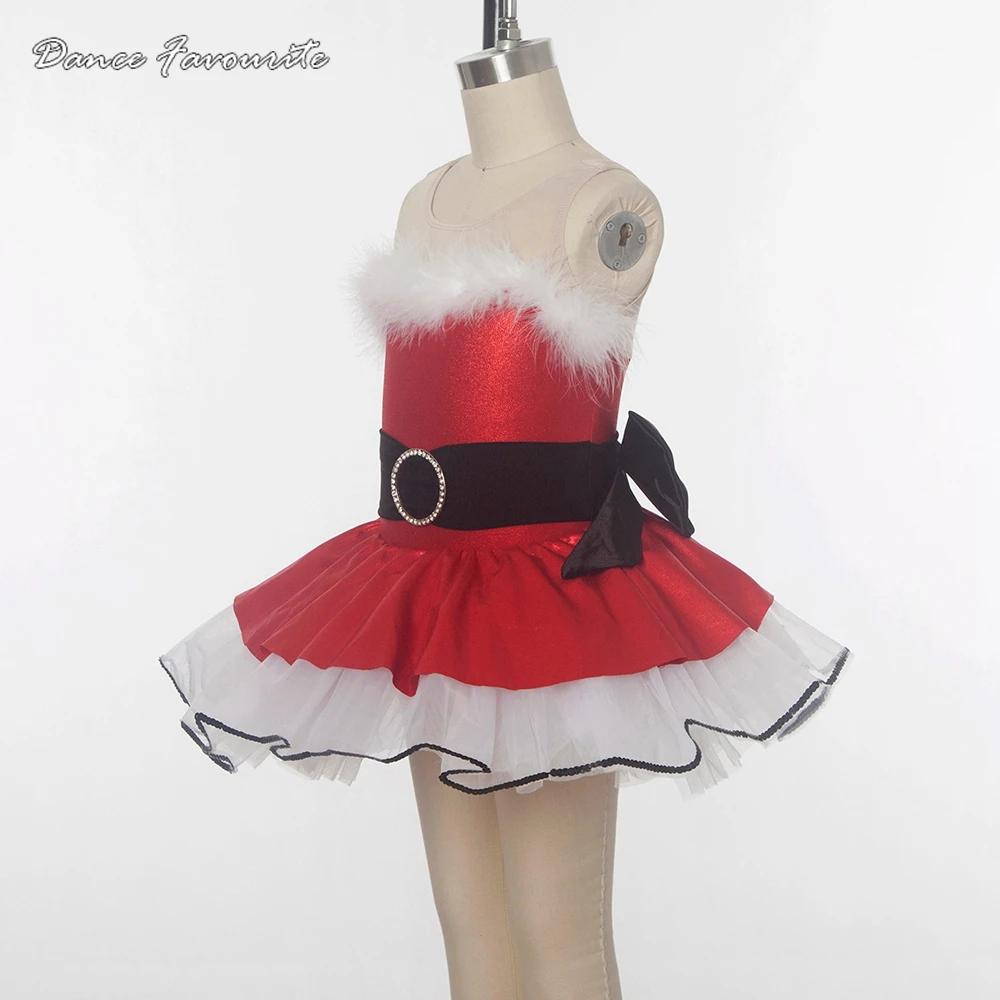 Балетная пачка с красными блестками лиф из спандекса хороший дизайн костюм для