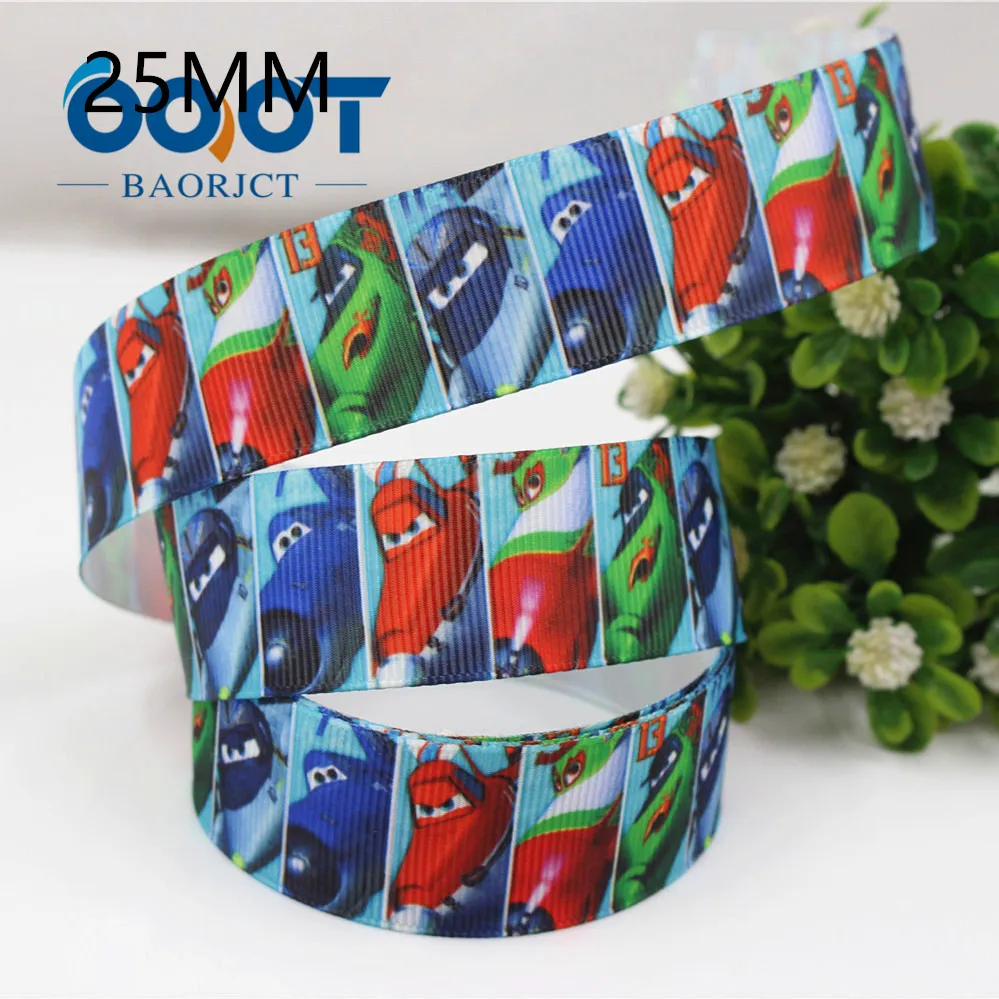 Мультяшные ленты OOOT BAORJCT 1750611 22 мм 10 ярдов термопереводная печать grosgrain аксессуары