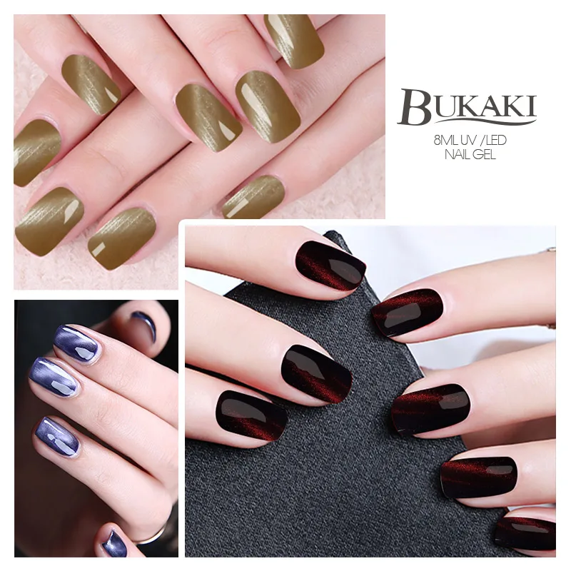 Bukaki 3D Хамелеон кошачий глаз Магнитная Гель Soak Off UV для ногтей магнитная доска
