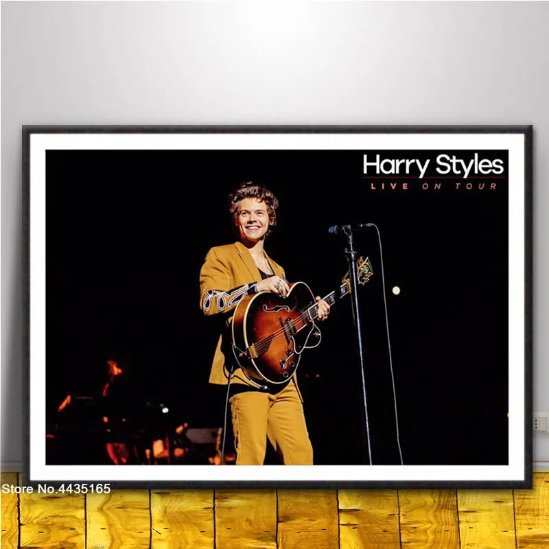Красный Плакаты и принты Harry Styles», певица звезда альбом музыка постер Live Холст Картина Wall Art печати для Гостиная домашний декор - Цвет: Красный