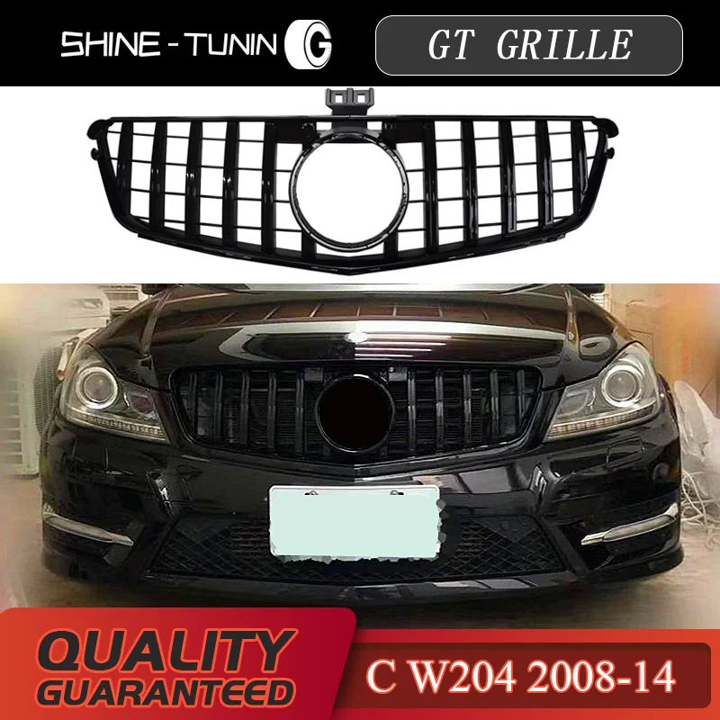Передняя решетка подходящая форма-B C класс W204 GT GTR C180 C200 C300 C250 C350 2008-14 с эмблемой |