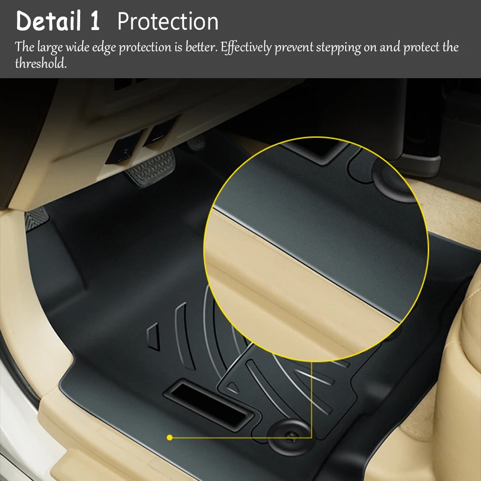 Atreus 1 комплект TPE автомобильный коврик для ног для Toyota Prado 2010 2011 2012 2013 Стайлинг водонепроницаемый ковер