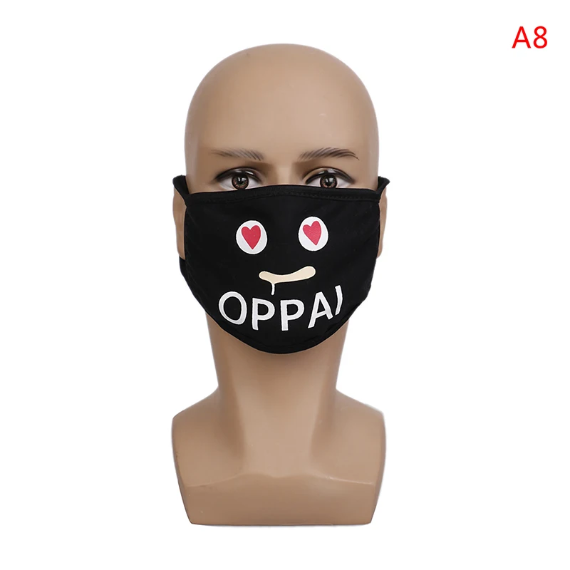 8 1 шт., унисекс, хлопковая Пылезащитная маска для лица, черная, для езды на велосипеде, против пыли, хлопковая защитная маска для лица, маски, корейский стиль - Цвет: 8