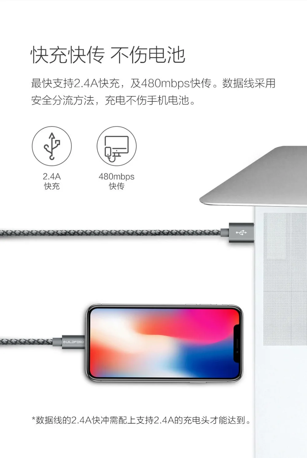 Кабель Xiaomi для iPhone кабель передачи данных для быстрой зарядки для iPhone X XS MAX 8 7 6 6S 5 iPad mini USB зарядное устройство провод шнур