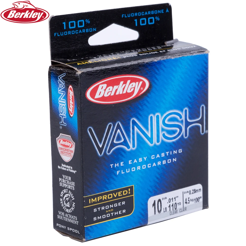 Оригинальный Berkley бренд фторуглеродная леска исчезает 110yd 100 м рыболовная