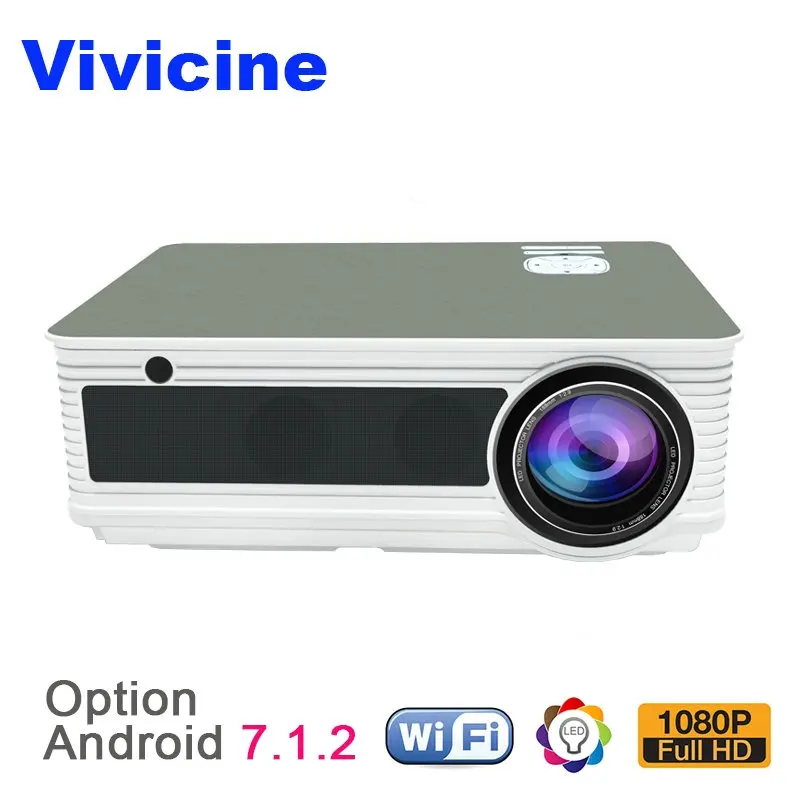 VIVICINE HD домашний проектор, 5500 люмен, Android 9,0 WiFi Bluetooth опционально, поддержка 1080p домашний кинотеатр светодиодный видеопроектор Beamer