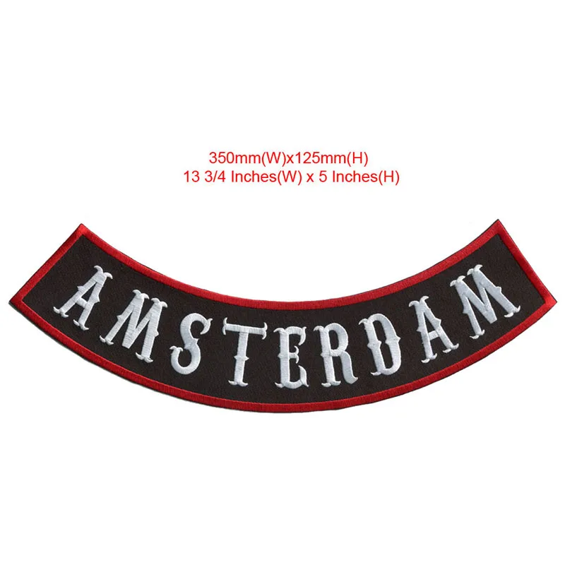 AMSTERDAM rocker jacket for full back embroidery patch 350MM wide /patch biker/fabric appliques patches | Дом и сад