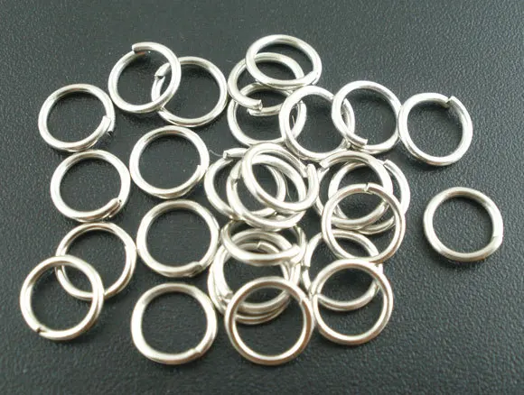 

Free Shipping 500pcs Silver Plated Open Jump Ring 8mm dia. Findings Jewelry Findings