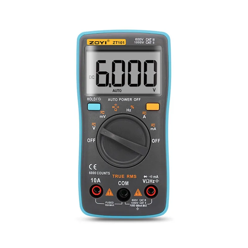 ZT101 ZT102 ZT102A Цифровой мультиметр DC AC Напряжение Ток Сопротивление диод емкость температура тестер Цифровой мультиметр - Цвет: ZT101