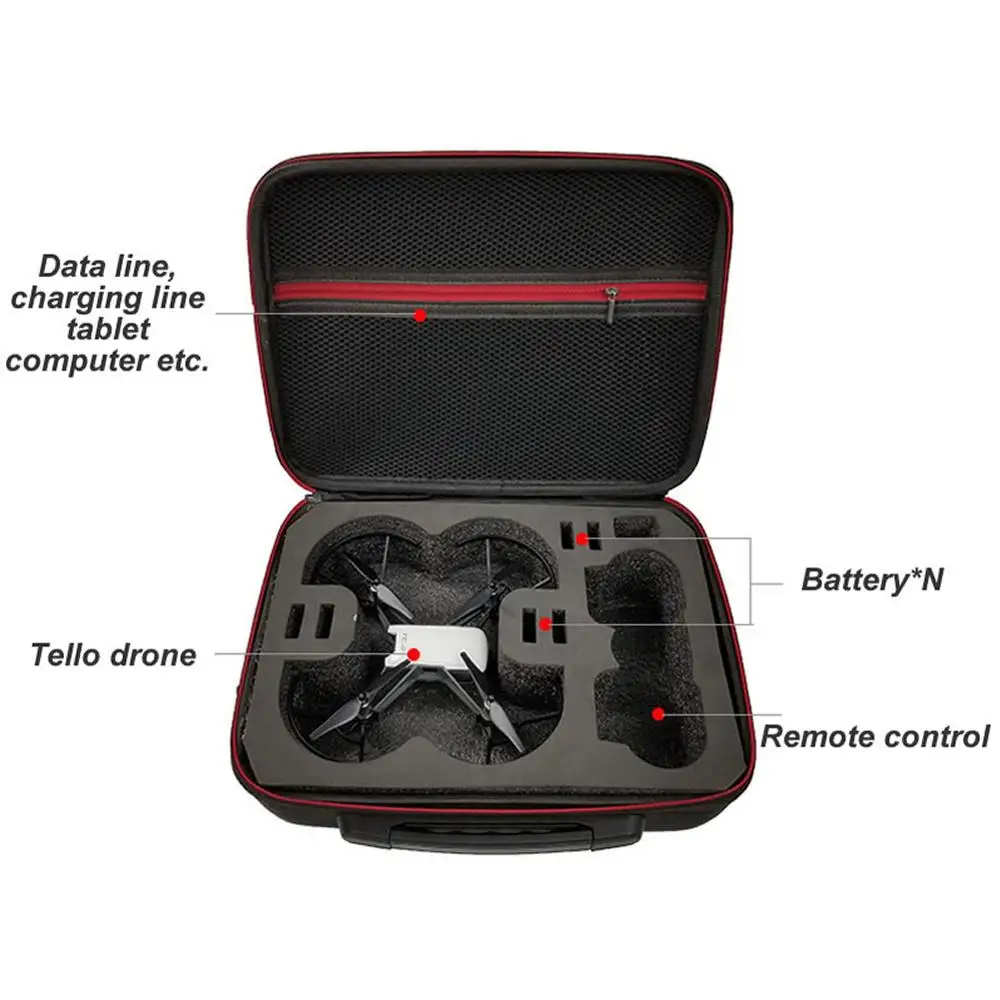 DJI Tello чехол EVA внутренний жесткий чехол для переноски Портативный водонепроницаемый сумка на плечо для Tello Drone аксессуары для хранения