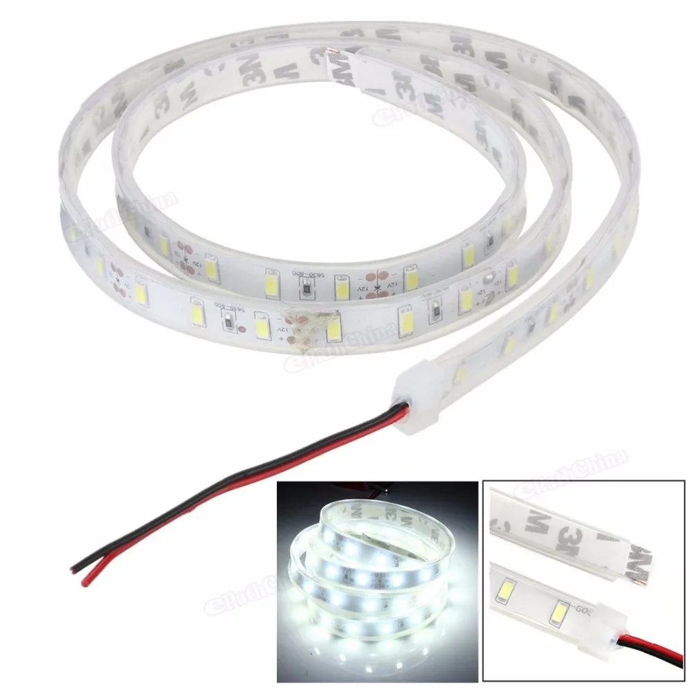 

Waterproof IP65 1M 5630 SMD 60 LED Silicone Strip Light Cool White 12V