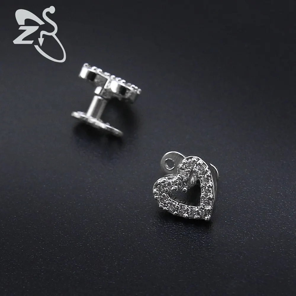 Новое поступление красивый в форме сердца кристалл дермальный Якорь Пирсинг из