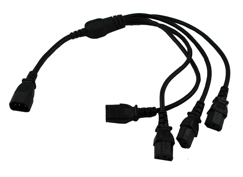 IEC 320 C14 штекер для 4XC13 Женский Y Тип сплиттер шнур питания C14 до 4 x C13 мощность четыре раза C13 удлинитель провод шнур питания