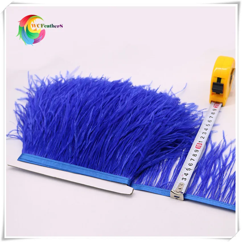 COLOR O8 1 ярд, длинные окрашенные шампанские, настоящая бахрома для обрезки страусовых перьев с лентой, настоящая Страусиная отделка из перьев на продажу - Цвет: COLOR O8