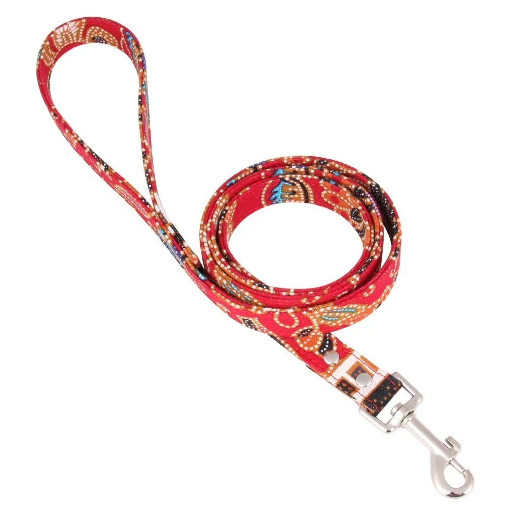 Red Dog Leash 4 цвета мягкий Регулируемый Собачий Ошейник поводки для маленьких для средних и больших собак ошейник для ходьбы поводки для бега Dropshipping дропшиппинг - Цвет: Red Dog Leash