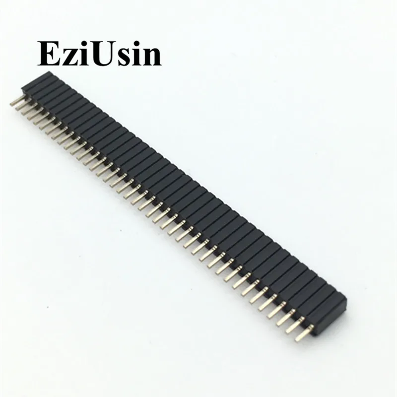 1.27mm 1.27 Pin Header Single Row Female Breakaway PCB Board Connector Pinheader 1*40P 1*50P DIP Plastic height 4.3mm 4.6mm - купить по