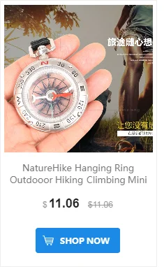 Naturehike золотой мини-Компас ручной тип военный серебристый компас геологический Компас для наружного кемпинга дикая выживания