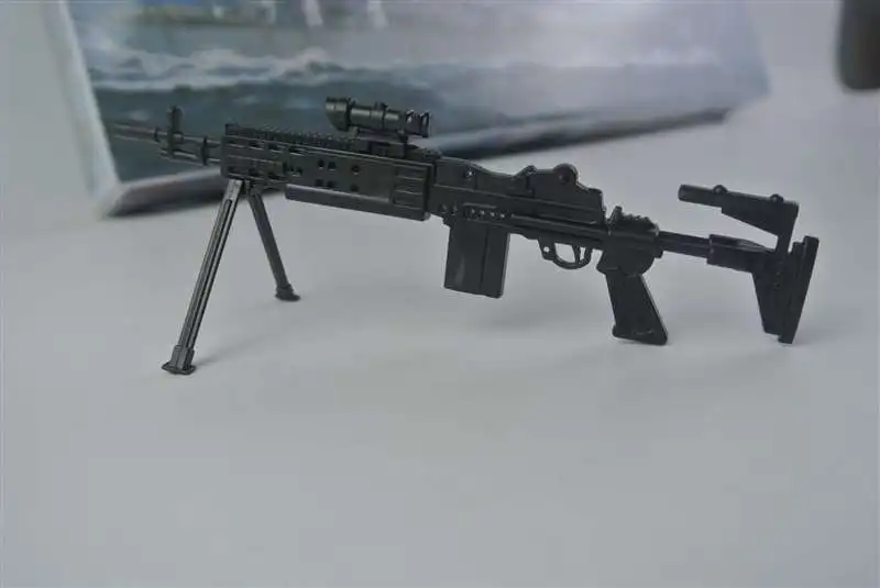 Модель пластикового пистолета, 1:8, сборная пулемётная пушка MG42 Barrett Gatlin, винтовка-автомат, Классическая сборка, строительные игрушки, 10 пушек - Цвет: B