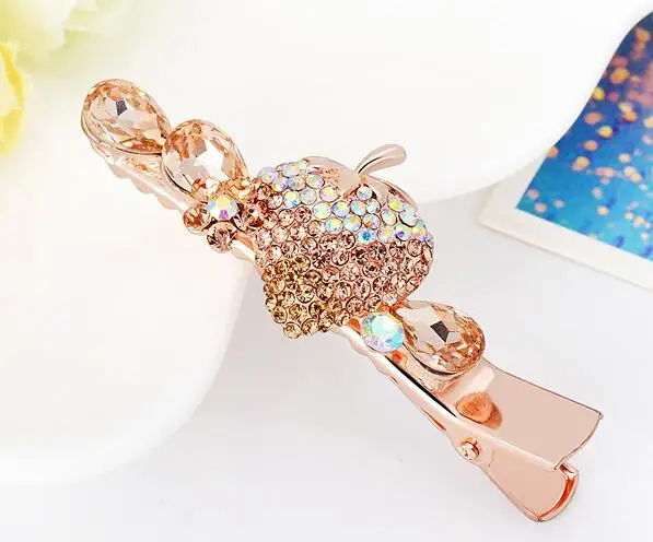 1PC hair pins rhinestone duck clip 2018 new style strawberry design | Украшения и аксессуары