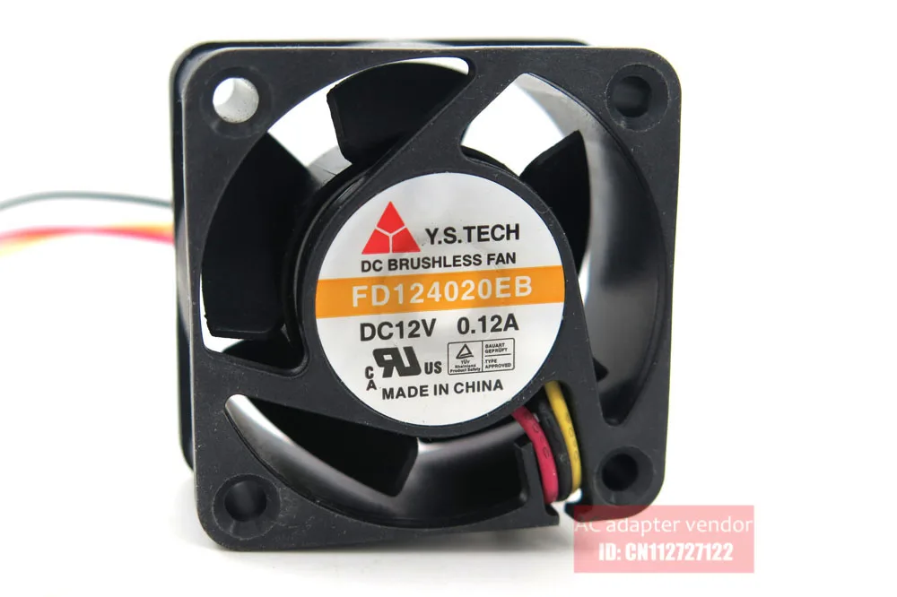 Новый тихий вентилятор охлаждения Y.S.TECH 4020 с двумя шарикоподшипниками 4 см FD124020EB |