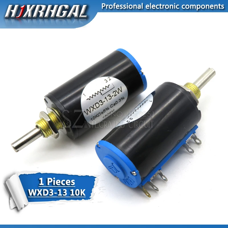 1PCS WXD3-13 WXD3-13-2W 103 Shaft Dia 10K Ohm Rotary side Multiturn Potentiometer3333 | Электронные компоненты и
