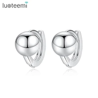 luoteemi exquisite ball stud earrings for women party dating female jewelry two colors cute small aretes de mujer christmas gift